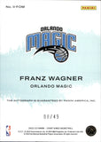 2022-23 Franz Wagner Panini Court Kings IMPRESSIONIST INK AUTOGRAPH RUBY 8/49 AUTO #II-FOM Orlando Magic