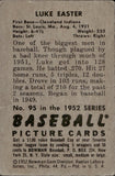 1952 Luke Easter Bowman #95 Cleveland Indians 1 BV$25