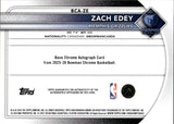 2025-26 Zach Edey Bowman CHROME SPECKLE REFRACTOR AUTOGRAPH 213/299 AUTO #BCA-ZE Memphis Grizzlies