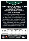 2009 Matthew Stafford Bowman Chrome ROOKIE RC #111 Detroit Lions