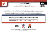 2025 Jaxson Dart Topps Chrome REFRACTOR ROOKIE RC #306 New York Giants