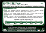 2011 Freddie Freeman Bowman GOLD BORDER ROOKIE RC #205 Atlanta Braves 10