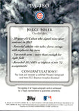 2013 Jorge Soler Bowman Inception PROSPECT AUTOGRAPH AUTO #PA-JSO Chicago Cubs