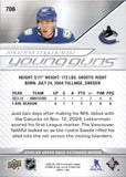 2024-25 Jonathan Lekkerimaki Upper Deck EXTENDED SERIES YOUNG GUNS ROOKIE RC #706 Vancouver Canucks