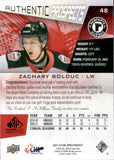 2021-22 Zachary Bolduc Upper Deck SP Game Used CHL AUTHENTIC PROSPECTS GAME-USED JERSEY #48 Quebec Remparts 1