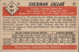 1953 Sherman Lollar Bowman Color #157 Chicago White Sox BV$80