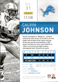 2014 Calvin Johnson Panini Totally Certified PLATINUM BLUE 12/50 #31 Detroit Lions