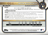 2022 Jacob Misiorowski Bowman Draft 1ST BOWMAN CHROME REFRACTOR #BDC-132 Milwaukee Brewers 2