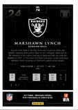 2017 Marshawn Lynch Panini Impeccable SILVER 6/25 #74 Oakland Raiders