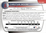 2025 Christian Moore Bowman Chrome Prospects Sapphire BLUE AUTO AUTOGRAPH 107/199 #CPS-CMO Los Angeles Angels