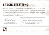 2010-11 Manny Machado In The Game Heroes And Prospects LUMBERGRAPHS AUTOGRAPH AUTO #L-MMA Baltimore Orioles