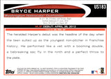 2012 Bryce Harper Topps UPDATE ROOKIE RC #US183 Washington Nationals 2
