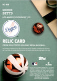 2024 Mookie Betts Topps HOLIDAY MEGA RELIC JERSEY #RC-MB Los Angeles Dodgers
