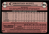 2024 Christian Scott Topps CHROME UPDATE SILVER PACK 1989 DESIGN MOJO REFRACTOR AUTOGRAPH ROOKIE 191/199 RC AUTO #T89CU-SCO New York Mets