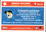 2004 Aeneas Williams Topps BAZOOKA ALL-STARS PLAYER-WORN PRO BOWL JERSEY #BAS-AW St. Louis Rams