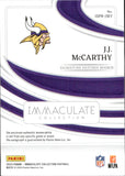 2024 J.J. McCarthy Panini Immaculate Collection SIGNATURE PATCHES ROOKIE 83/99 AUTOGRAPH AUTO RC #ISPR-JMY Minnesota Vikings