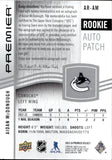 2023-24 Aidan McDonough Upper Deck Premier ROOKIE AUTO PATCH 107/249 RC AUTOGRAPH #AR-AM Vancouver Canucks