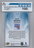 2024-25 Matt Rempe Upper Deck EXTENDED SERIES 2 POPULATION COUNT 100 #PC-34 New York Rangers