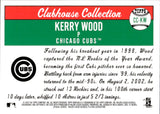 2003 Kerry Wood Topps Heritage CLUBHOUSE COLLECTION GAME-WORN JERSEY #CC-KW Chicago Cubs