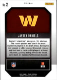 2024 Jayden Daniels Panini Prizm EMERGENT GREEN PRIZM ROOKIE RC #2 Washington Commanders