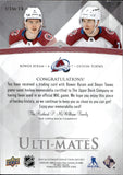 2023-24 Bowen Byram Devon Toews Upper Deck Ultimate ULTI-MATES DUAL JERSEY #UTM-TB Colorado Avalanche