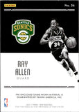 2016-17 Ray Allen Panini Noir JUMBO MATERIALS 18/99 GAME-WORN JERSEY #56 Seattle Supersonics