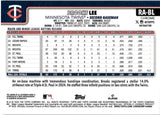 2025 Brooks Lee Topps Chrome ROOKIE AUTOGRAPH REFRACTOR 388/499 RC AUTO #RA-BL Minnesota Twins