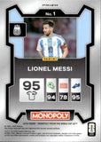2026 Lionel Messi Panini Monopoly Prizm FIFA World Cup GOLD CRACKED ICE PRIZM #1 ARGENTINA