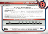 2022 Blaze Jordan Bowman Draft Chrome YELLOW LAVA REFRACTOR 32/75 #BDC-24 Boston Red Sox