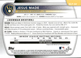 2025 Jesus Made Bowman Chrome Prospects 1ST BOWMAN MOJO REFRACTOR #BCP-50 Milwaukee Brewers 1