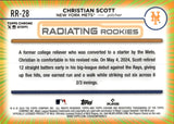 2024 Christian Scott Topps Chrome RADIATING ROOKIES RC #RR-28 New York Mets
