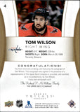 2022-23 Tom Wilson Upper Deck Trilogy AUTOGRAPH AUTO #4 Washington Capitals