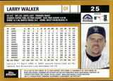 2002 Larry Walker Topps Chrome GOLD REFRACTOR #25 Colorado Rockies
