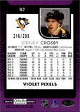 2021-22 Sidney Crosby OPC Platinum VIOLET PIXELS 216/299 #87 Pittsburgh Penguins