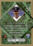 1994 Don Mattingly Donruss GOLD LEAF STARS /10,000 #6 New York Yankees