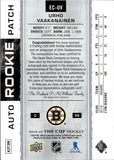 2018-19 Urho Vaakanainen Upper Deck The Cup EXQUISITE COLLECTION ROOKIE AUTO PATCH 30/58 RC AUTOGRAPH #EC-UV Boston Bruins