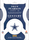 2021 Drew Pearson Panini National Treasures CENTURY MATERIALS JERSEY PATCH 16/25 #CM-DRP Dallas Cowboys