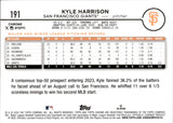 2024 Kyle Harrison Topps Chrome Logofractor AQUA REFRACTOR ROOKIE 77/199 RC #191 San Francisco Giants
