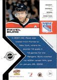 2002-03 Pavel Bure Pacific GAME-WORN JERSEY #34 New York Rangers