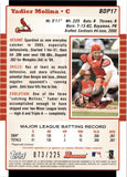 2005 Yadier Molina Bowman Draft WHITE 73/225 #BDP17 St. Louis Cardinals