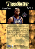 1998-99 Vince Carter Fleer Tradition ROOKIE SENSATIONS RC #2 Toronto Raptors