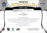 2022-23 Erik Kallgren Upper Deck Premier ROOKIE PATCH-TACULAR CHEST LOGO RC #RPT-EK Toronto Maple Leafs