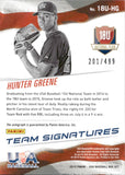 2015 Hunter Greene Panini USA BASEBALL TEAM SIGNATURES AUTO ROOKIE AUTOGRAPH RC 201/499 #18U-HG Cincinnati Reds