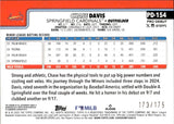 2025 Chase Davis Topps Pro Debut SPARKLE FOIL AUTOGRAPH 173/175 AUTO #PD-154 St. Louis Cardinals