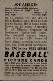 1952 Joe Astroth Bowman #170 Philadelphia Athletics BV$15