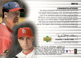 2000 Mark McGwire Rick Ankiel Upper Deck SPx WINNING MATERIALS GAME-USED BASE #MM-RA St. Louis Cardinals