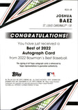 2022 Joshua Baez Bowman's Best BEST OF 2022 AUTOGRAPH AUTO #B22-JB St. Louis Cardinals