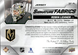 2022-23 Robin Lehner Upper Deck SPX SIGNATURE FABRICS AUTOGRAPH 3/49 AUTO JERSEY #SF-RL Vegas Golden Knights