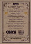 2022 Kayshon Boutte Onyx Authenticated GREEN INK AUTOGRAPH ROOKIE AUTO RC /50 #CAKB LSU Tigers New England Patriots