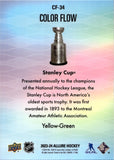 2023-24 Upper Deck Allure STANLEY CUP YELLOW-GREEN COLOR FLOW #CF-34